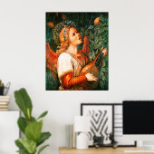 MUSIC MAKING CHRISTMAS ANGEL Mandolin Player Poster (Heimbüro)