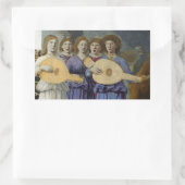 MUSIC MAKING XMAS ANGELS by PIERO DELLA FRANCESCA Rechteckiger Aufkleber (Tasche)