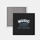 Music Math With Feelings Music Teacher Quote  Magnet (Vorderseite/Rückseite)