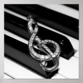 Music & Me - Piano G-clef Poster (Vorne)