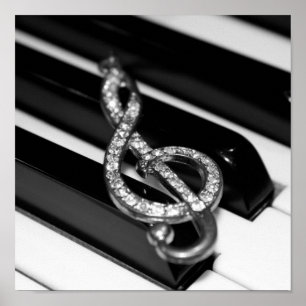 Music & Me - Piano G-clef Poster
