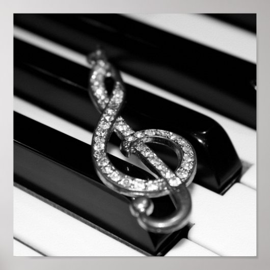 Music & Me - Piano G-clef Poster (Vorne)