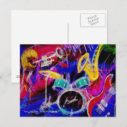 Music Medley Postkarte (Vorne/Hinten)