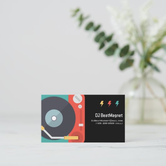 Music Mixer für Hochzeitdj Business Cards Visitenkarte (Stehend Vorderseite)