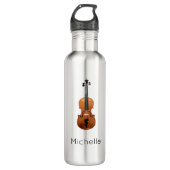Music Monogram Violin Orchestra Edelstahlflasche (Vorderseite)