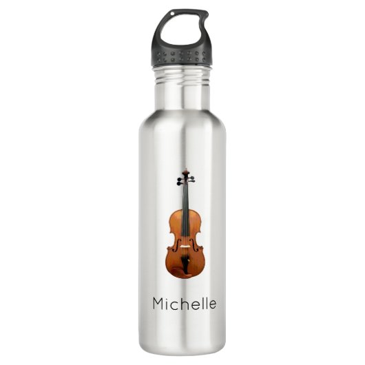 Music Monogram Violin Orchestra Edelstahlflasche (Vorderseite)