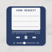 Music MP3 Player Blue Wedding Song Anfrage Begleitkarte (Vorderseite)