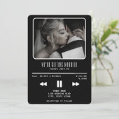 Music MP3 Player Wedding Black Einladung (Stehend Vorderseite)