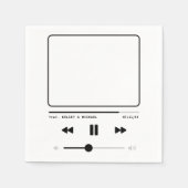 Music MP3 Player Wedding White Serviette (Vorderseite)