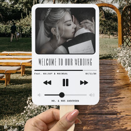 Music MP3 Player White Wedding Program Fächer