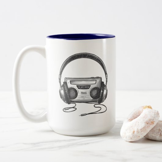 Music Mug Zweifarbige Tasse (Mit Donut)
