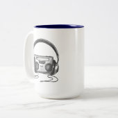 Music Mug Zweifarbige Tasse (Vorderseite Links)