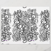 Music Music Kids Coloring Sheet Tischset