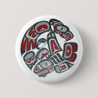 Music Native American Tribal Totem Button