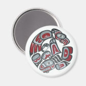 Music Native American Tribal Totem Magnet (Vorderseite/Rückseite)