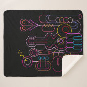 Music Neon Colors Design Sherpadecke (Vorderseite (Horizontal))