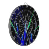 Music Night Lights - Blue1Design Dartscheibe (Vorderseite Links)