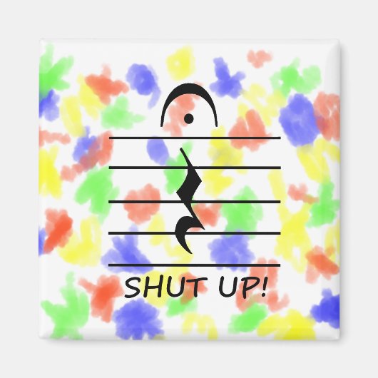 Music Notation Erholung mit Herunterfahren Magnet (Vorne)