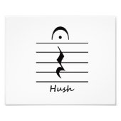 Music Notation Erholung mit Hush Fotodruck (Vorne)