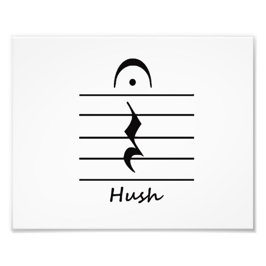 Music Notation Erholung mit Hush Fotodruck (Vorne)