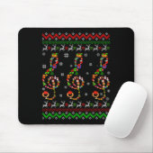 Music Note Christmas Ugly Sweater Musical Teacher Mousepad (Mit Mouse)
