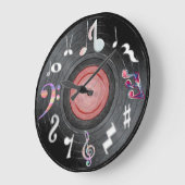 Music Note Clock Große Wanduhr (Winkel)