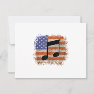 Music note for men gift american flag patriotic fu