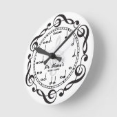 Music Note Personalizable Wall Clock Runde Wanduhr (Winkel)