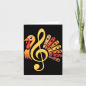 Music Note Symbol Turkey Teacher Fall Thanksgiving Karte (Vorderseite)
