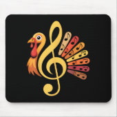Music Note Symbol Turkey Teacher Fall Thanksgiving Mousepad (Vorne)