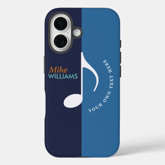 music note ~ two tones of blue cool Case-Mate iPhone hülle (Rückseite)