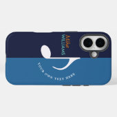 music note ~ two tones of blue cool Case-Mate iPhone hülle (Rückseite (Horizontal))