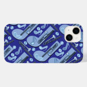 Music Noted Trombone BluePattern Case-Mate iPhone Hülle (Rückseite (Horizontal))