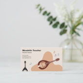 Music Notes - Mandolin Teacher  Visitenkarte (Stehend Vorderseite)