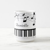 Music Notes Piano Personalized Custom Colors Kaffeetasse (Mittel)