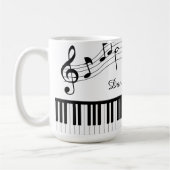 Music Notes Piano Personalized Custom Colors Kaffeetasse (Links)