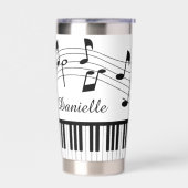 Music Notes Piano Personalized Custom Colors Thermobecher (Links)