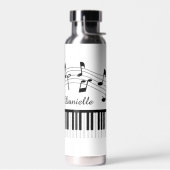 Music Notes Piano Personalized Custom Colors Trinkflasche (Links)