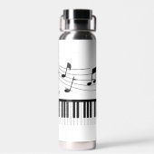 Music Notes Piano Personalized Custom Colors Trinkflasche (Rückseite)