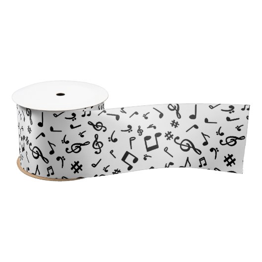 Music Notes Satinband (Spule)