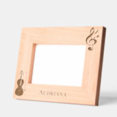 Music Notes Violin Personalized Geätzte Rahmen (Links)