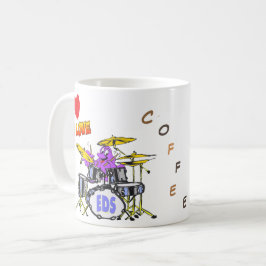 Music Octopus Cartoon Kaffee Lover Kaffee Tasse