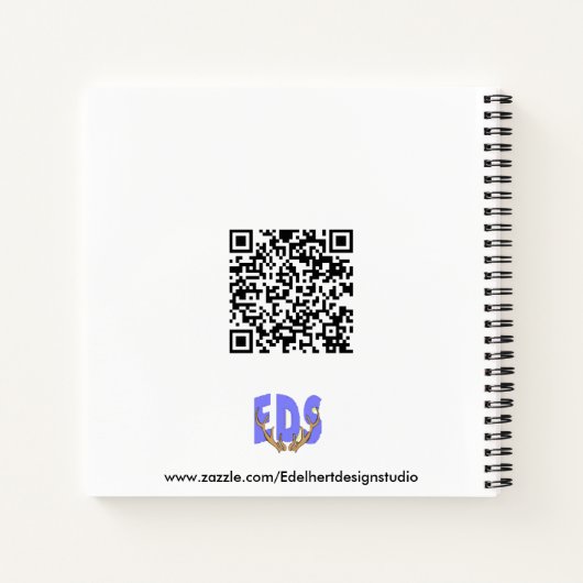 Music Octopus Square Notebook Notizblock (Rückseite)