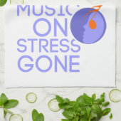 music on stress gone geschirrtuch (Gefaltet)