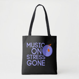music on stress gone tote bag tasche