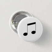 Music One Black Beam Note, Button (Vorne & Hinten)