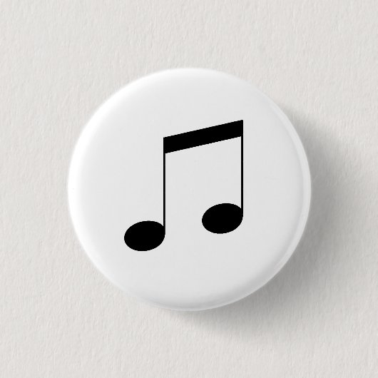 Music One Black Beam Note, Button (Vorderseite)