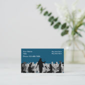 Music Orchestra Theme Business Cards  Visitenkarte (Stehend Vorderseite)