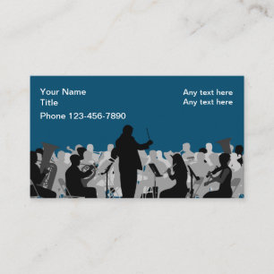 Music Orchestra Theme Business Cards Visitenkarte