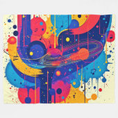 Music Paints Emotion Fleecedecke (Vorderseite (Horizontal))